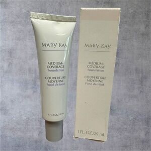 Mary Kay Medium Coverage Foundation 355100 1oz Ivory 104 New Liquid Gray Cap